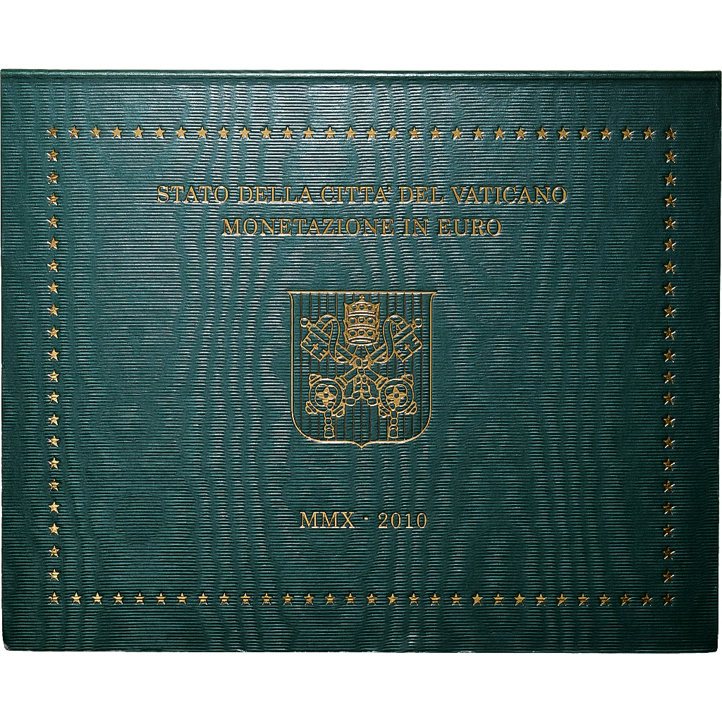 Vatikan, Benedict XVI, 1 Cent to 2 Euro, BU, 2010, Rome, STGL