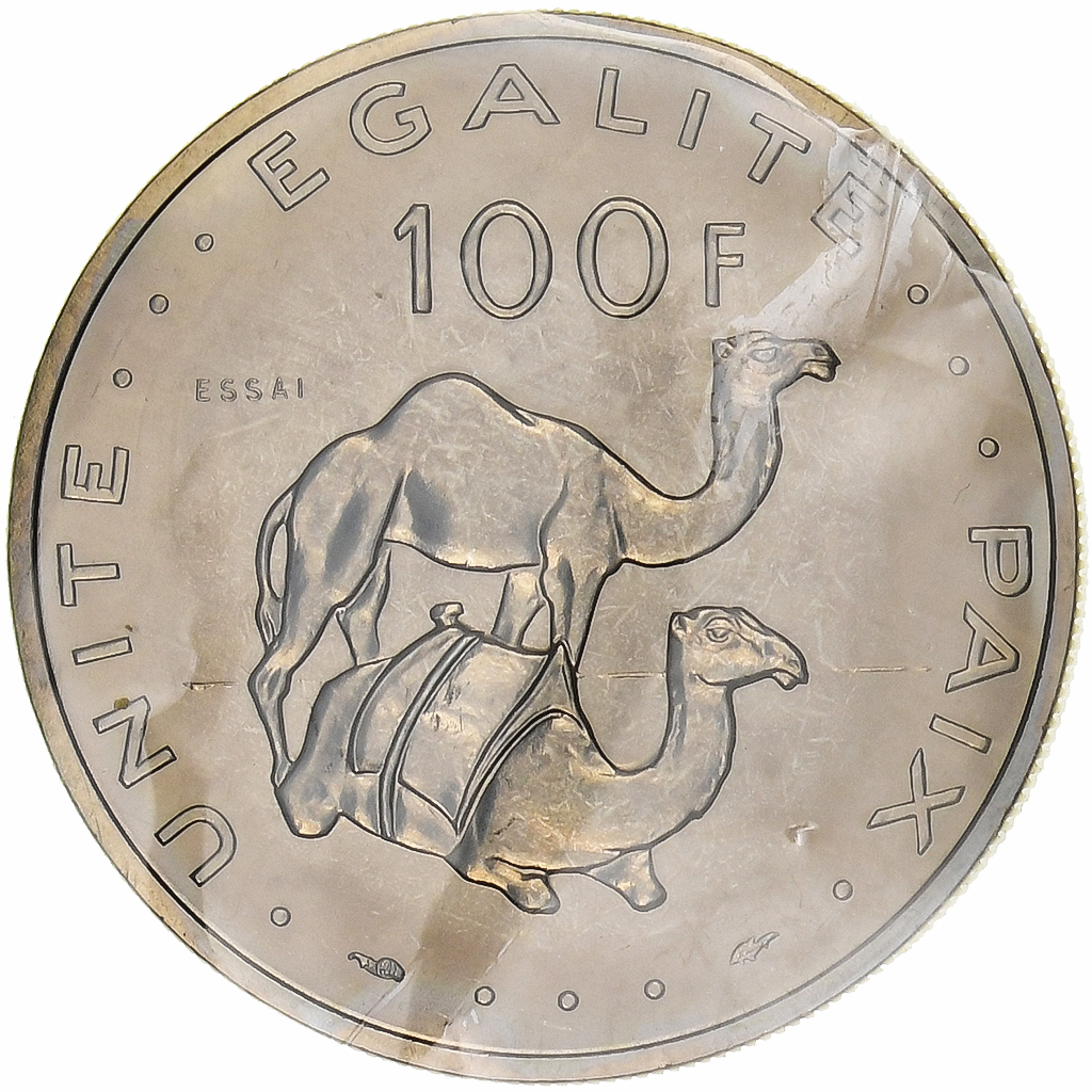 Djibouti, 100 Francs, 1977, Monnaie de Paris, Pattern, Copper-nickel, 