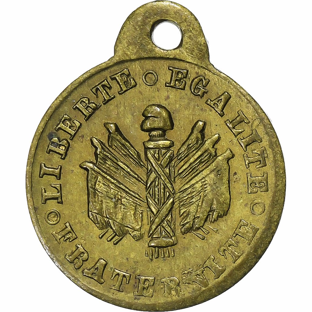 France, Medal, Distribution des drapeaux, Brass, 