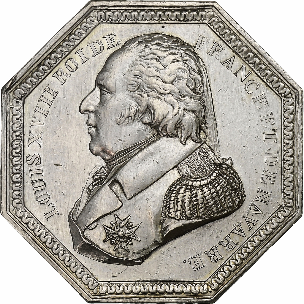 France, Token, Louis XVIII, Agréés du Tribunal de Commerce de Paris, Silver