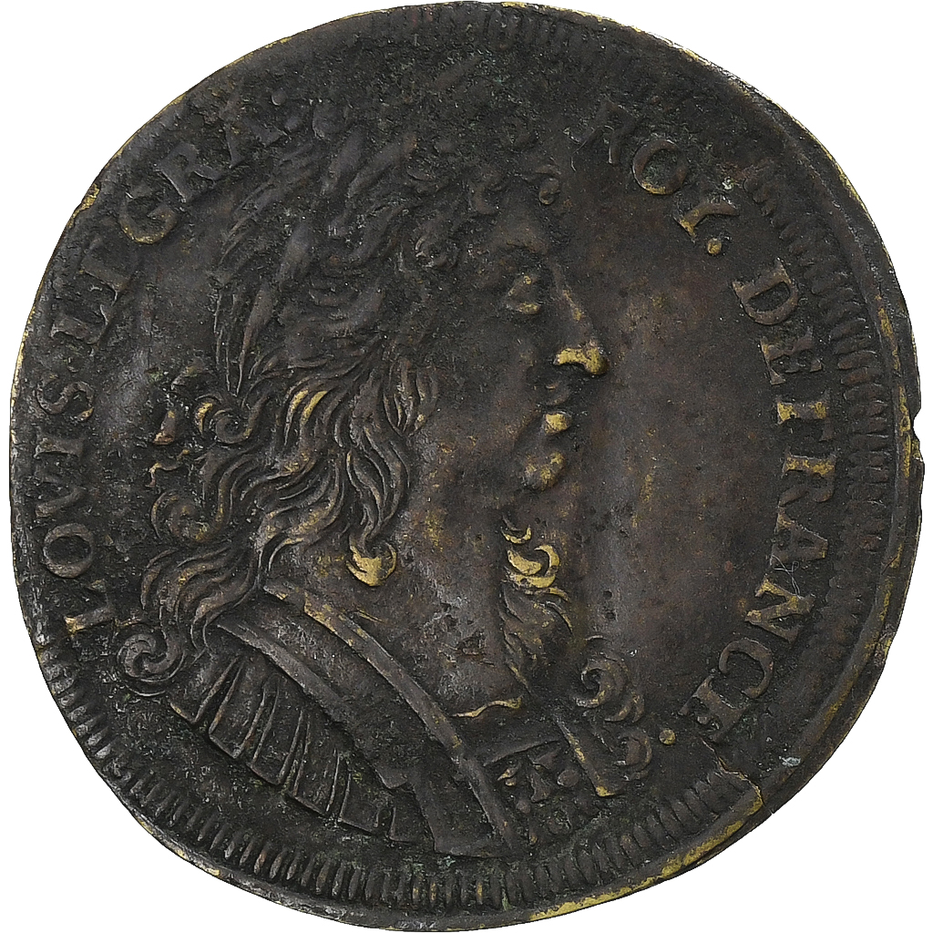 Germany, Nuremberg token, Louis XIV, 1680 ?, Nuremberg, Brass, AU