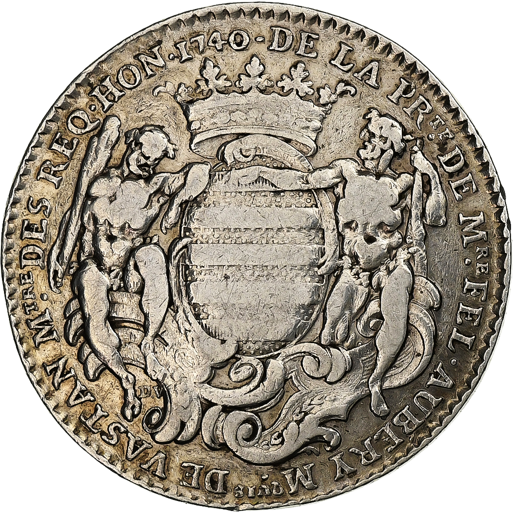 France, Token, Félix Aubery de Vatan, 1740, Silver, 