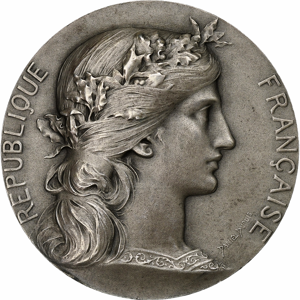 France, Medal, Ministère de la guerre, Soins aux chevaux, Silver, Daniel-Dupuis