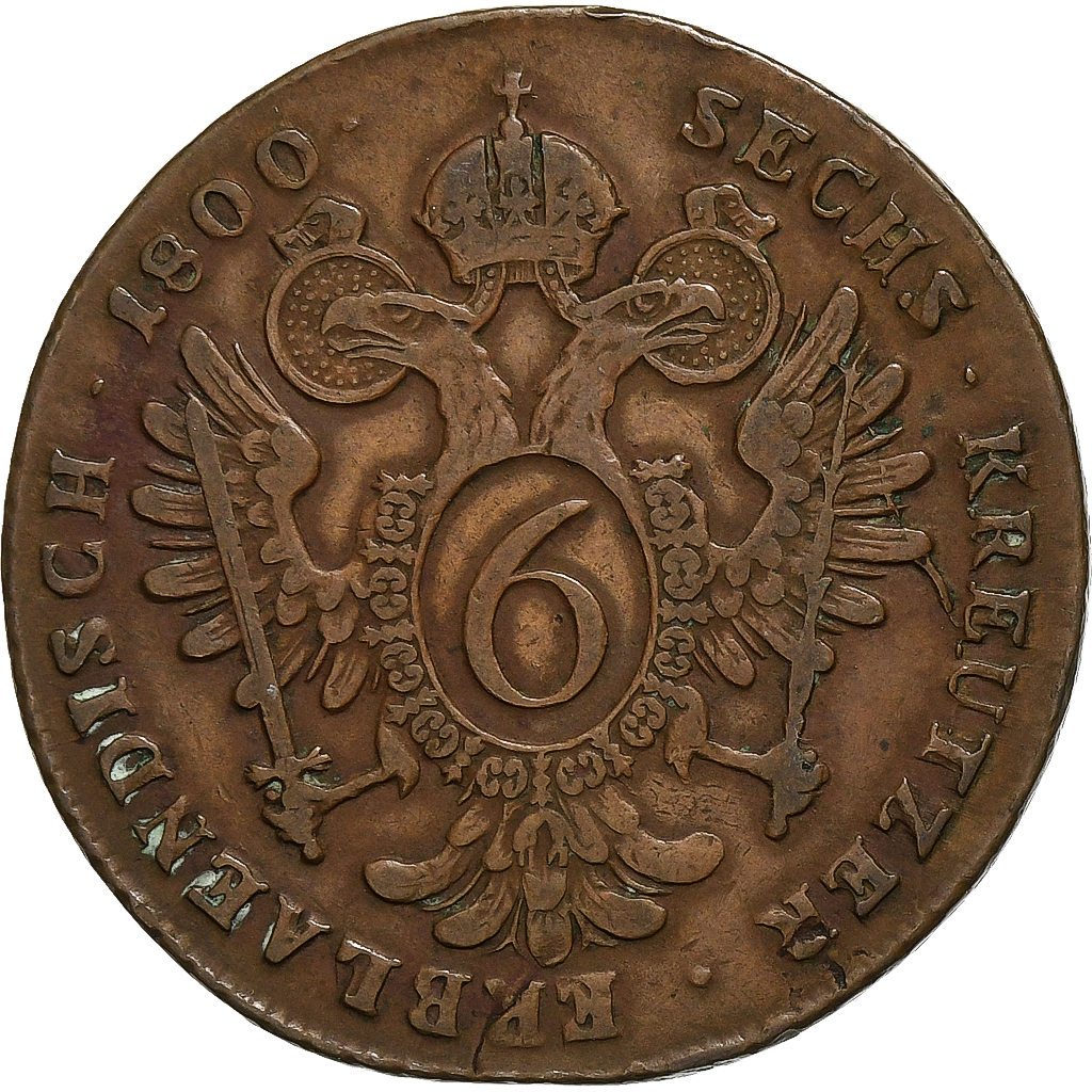 Austria, Franz II, 6 Kreuzer, 1800, Kremnica, Copper, , KM:2128