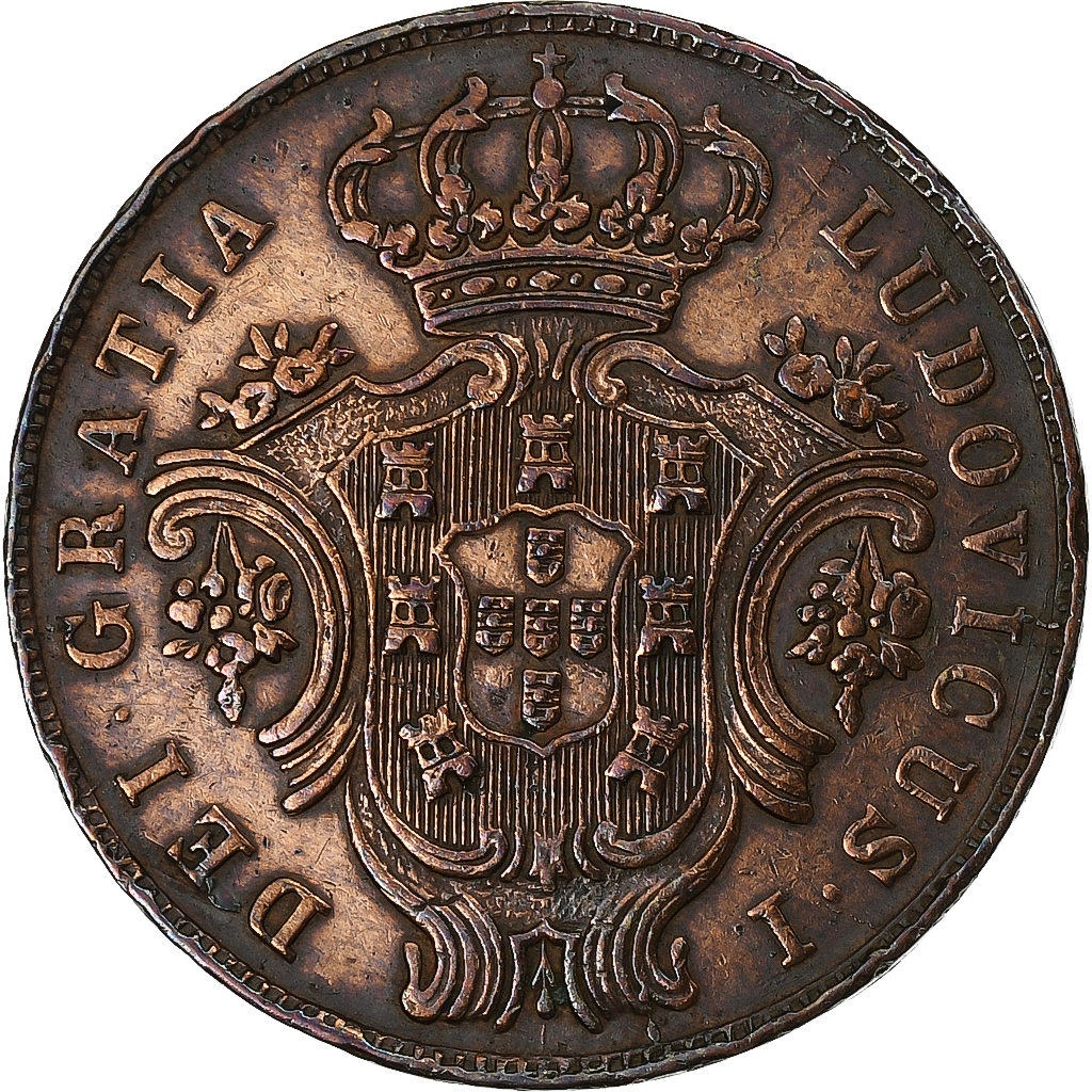 Portugal, Açores, Luiz I, 5 Reis, 1880, Copper, , KM:13