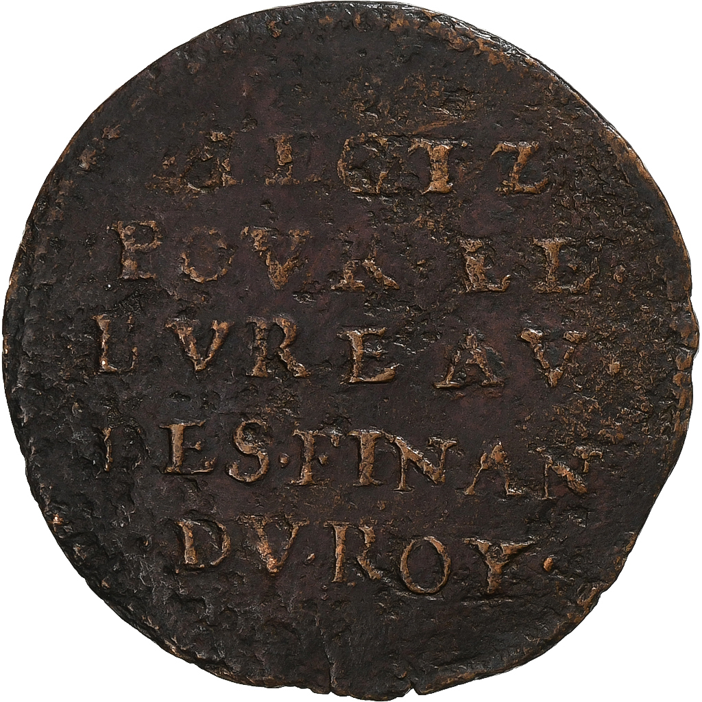 Spanish Netherlands, Token, Philip II, Bureau des Finances, 1581, Copper