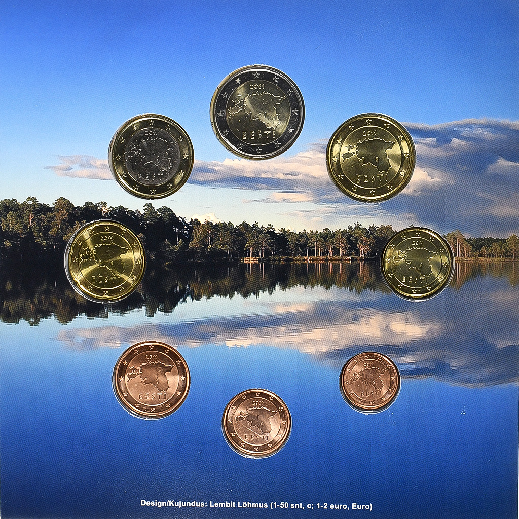 Estonia, 1 Cent to 2 Euro, BU, 2011, Vantaa, MS