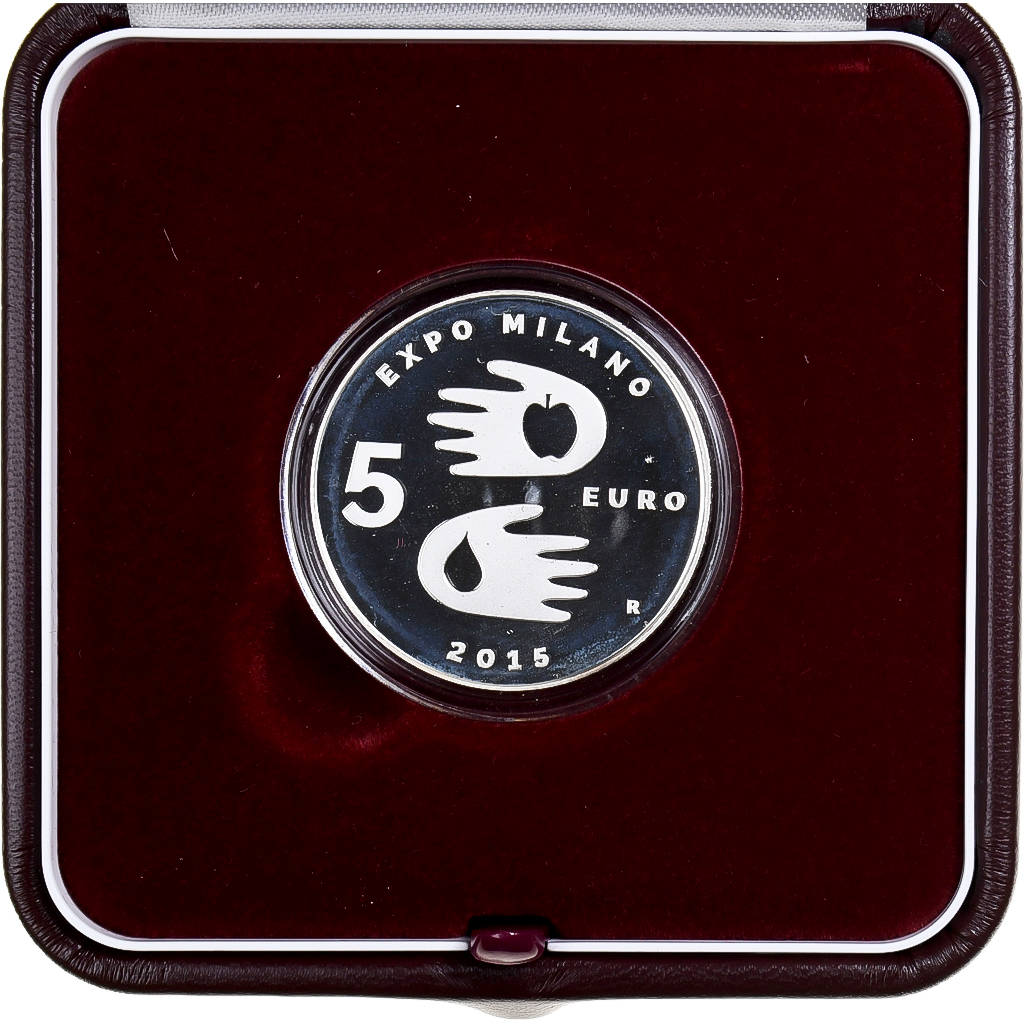 San Marino, 5 Euro, Expo Milano, PP, 2015, Rome, Silber, STGL