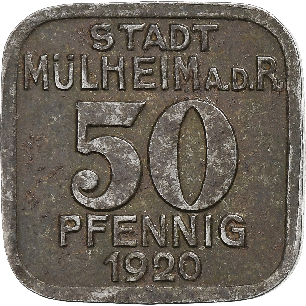 Germany, Stadt Mülheim an der Ruhr, 50 Pfennig, 1920, , Iron