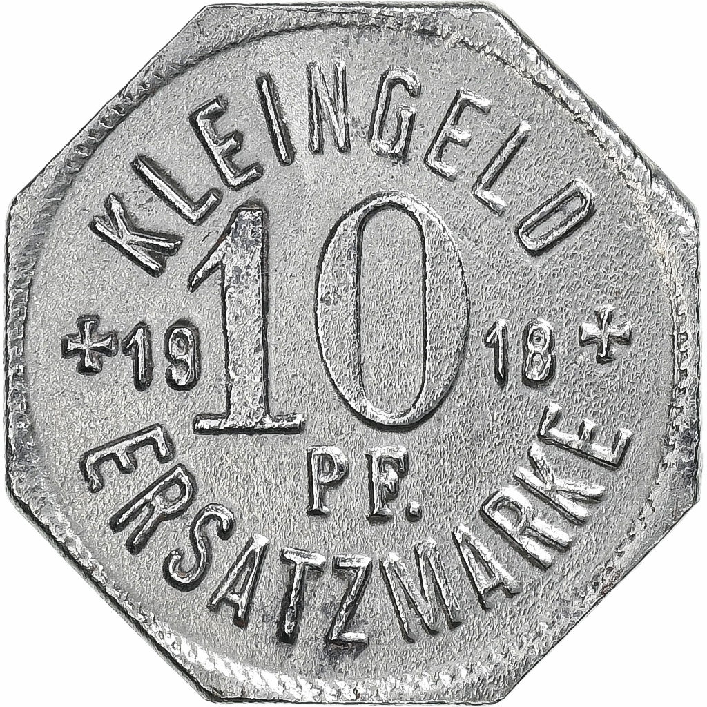 Germany, Stadt Schwäbisch Hall, 10 Pfennig, 1918, , Zinc