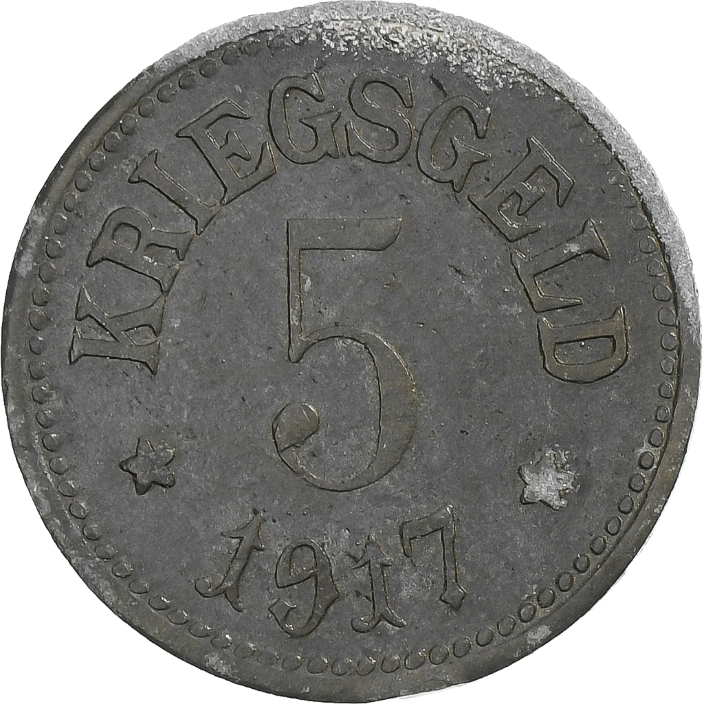 Germany, Stadt Gerolzhofen, 5 Pfennig, 1917, , Zinc