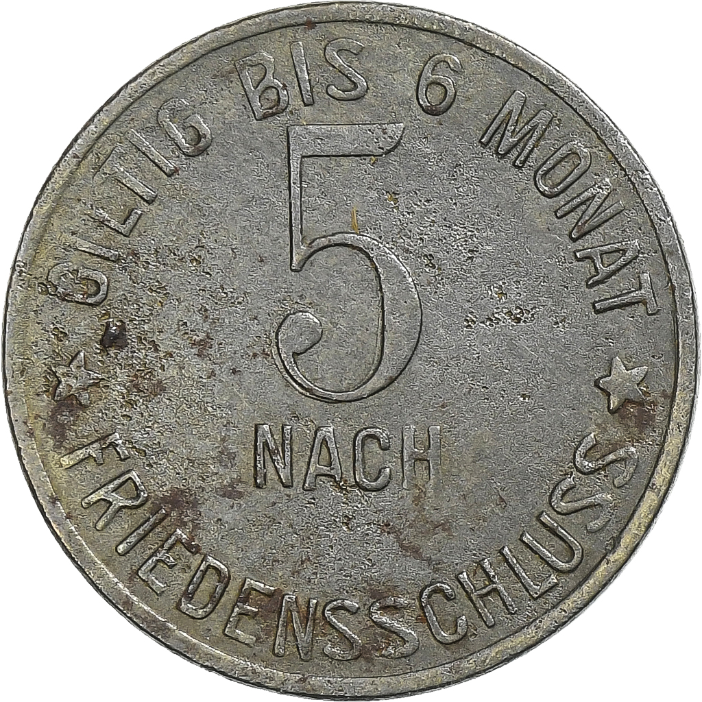 Germany, Stadt Gemünden am Main, 5 Pfennig, , Iron