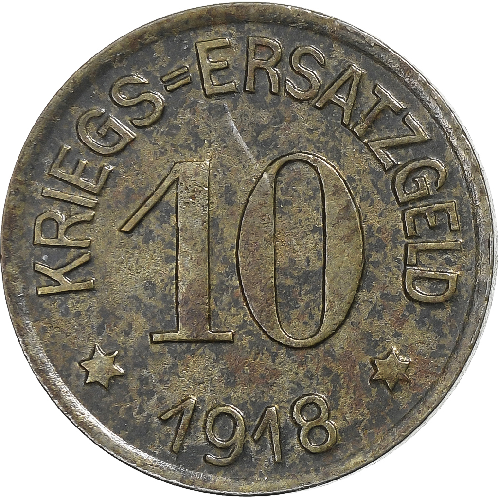 Germany, Stadt Crefeld, 10 Pfennig, 1918, , Iron