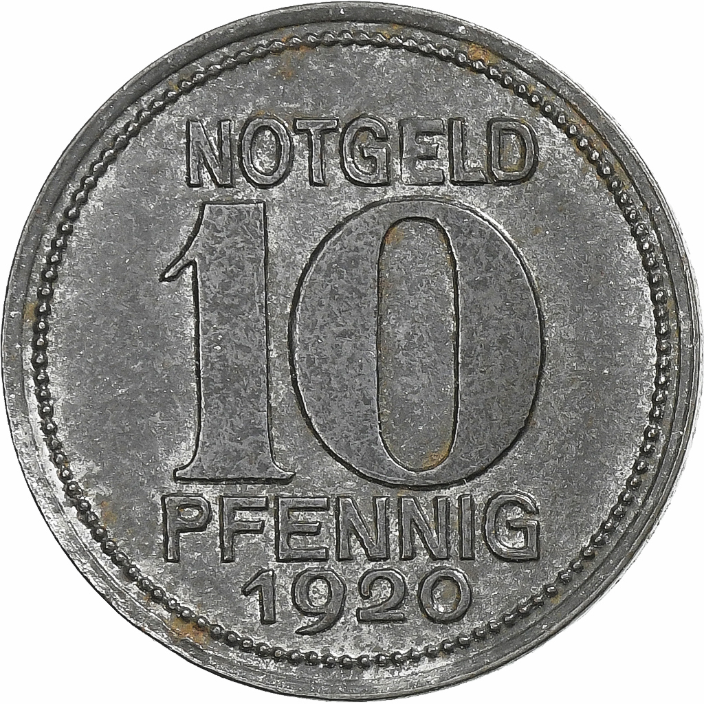 Germany, Stadt Coblenz, 10 Pfennig, 1920, , Iron