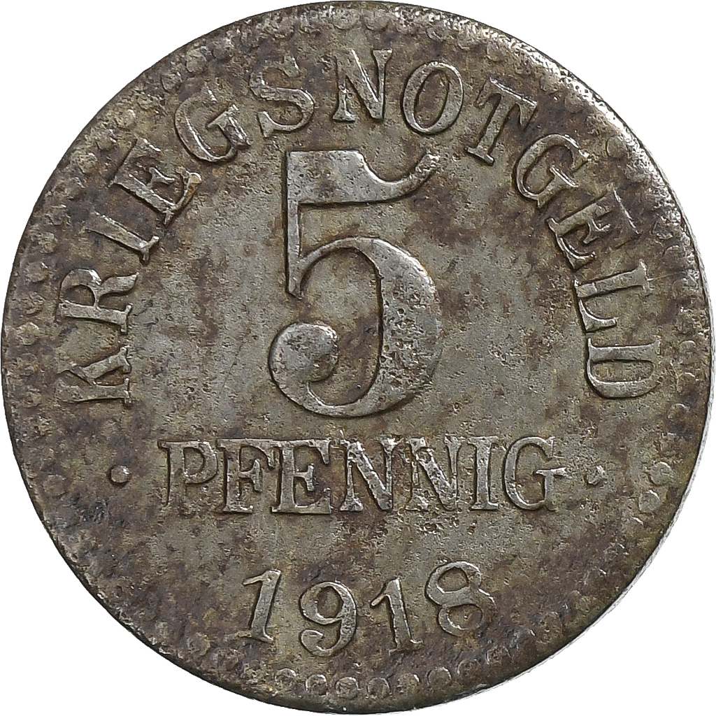 Germany, Herzogtum Braunschweig, 5 Pfennig, 1918, , Iron