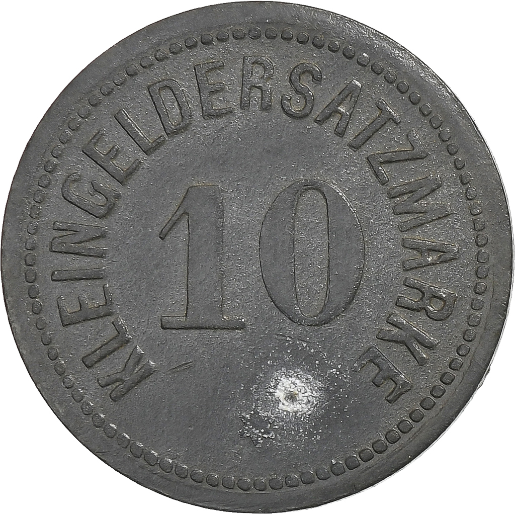 Germany, Stadt Darmstadt, 10 Pfennig, 1917, , Zinc
