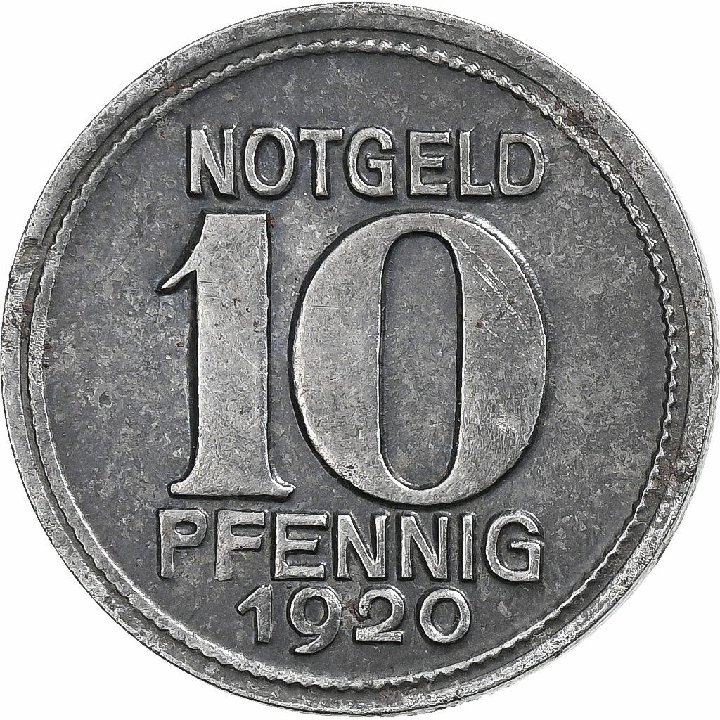 Germany, Stadt Coblenz, 10 Pfennig, 1920, , Iron