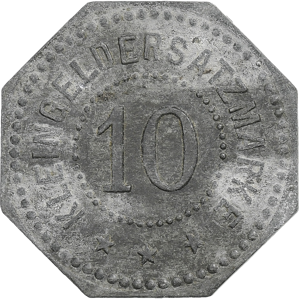 Germany, Stadt Crailsheim, 10 Pfennig, 1917, , Zinc