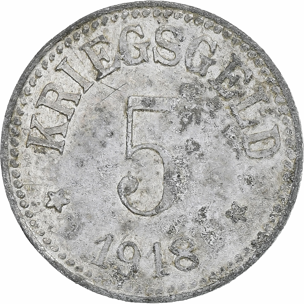Germany, Stadt Lohr am Main, 5 Pfennig, 1918, , Zinc