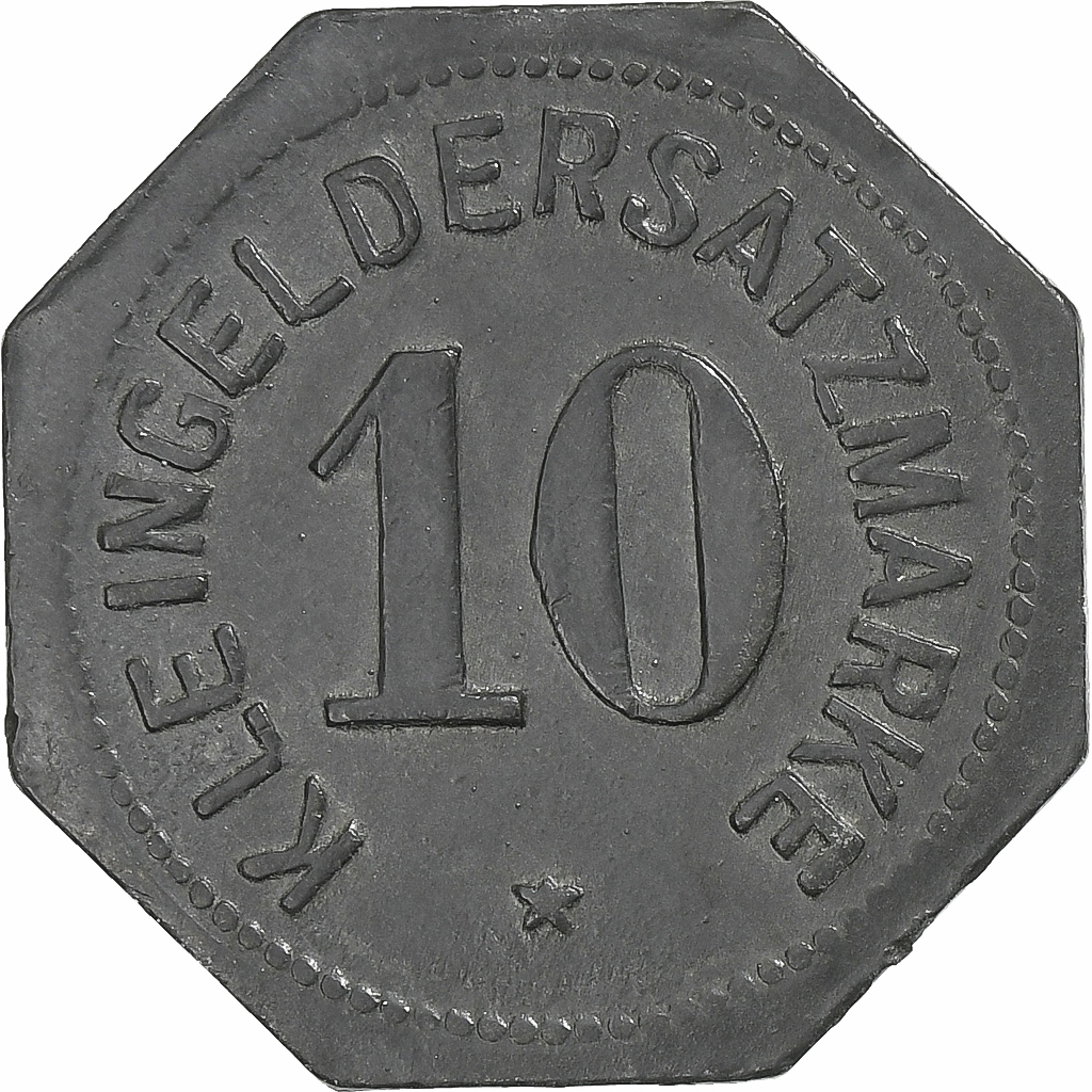 Germany, Stadt Mainz, 10 Pfennig, 1917, , Zinc