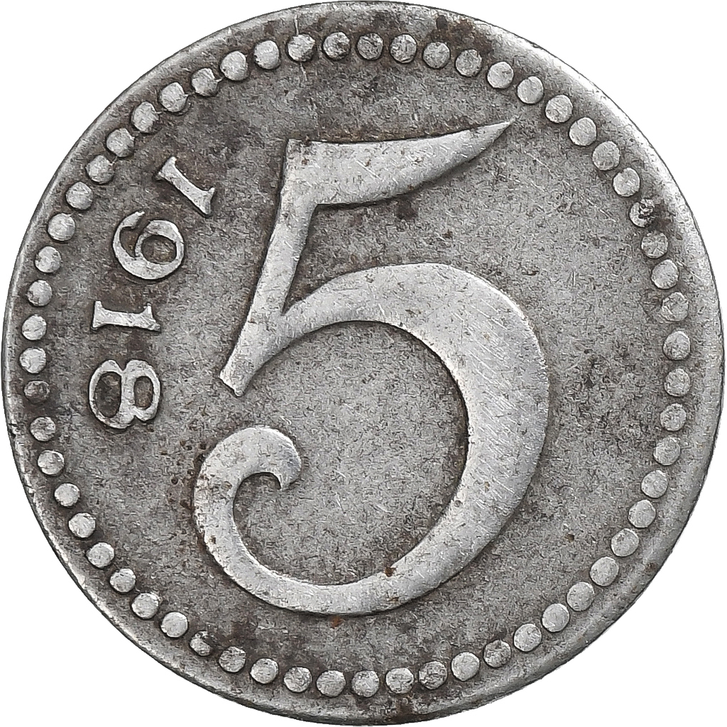 Germany, Stadt Mainz, 5 Pfennig, 1918, , Iron