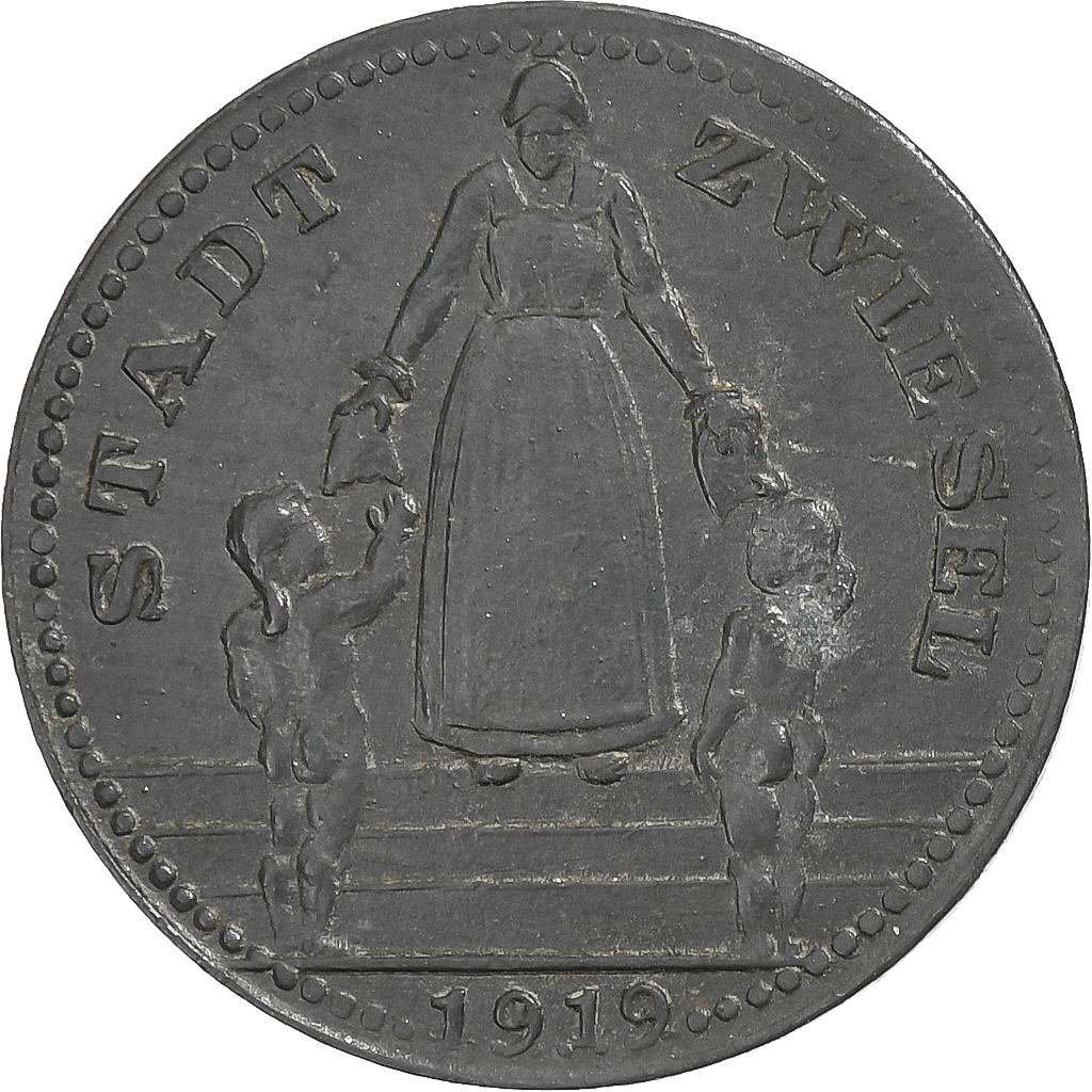 Germany, Stadt Zwiesel, 10 Pfennig, 1919, , Zinc