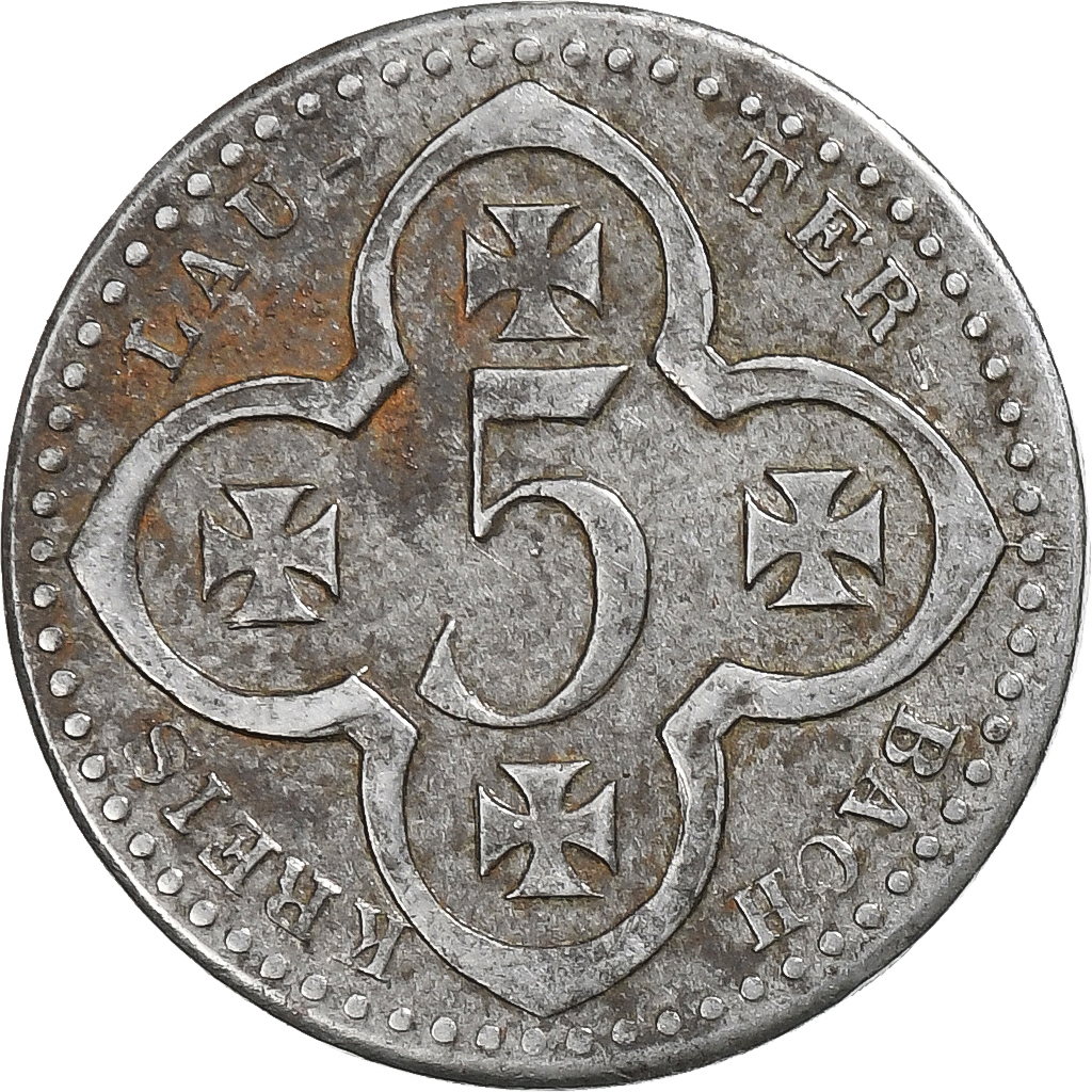 Germany, Stadt Lauterbach, 5 Pfennig, 1917, , Iron