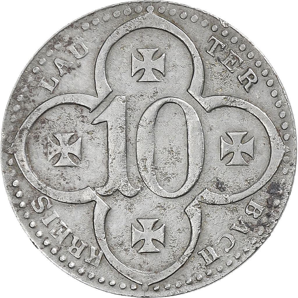 Germany, Stadt Lauterbach, 10 Pfennig, 1917, , Iron