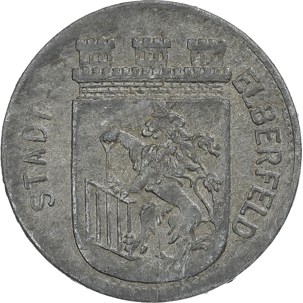 Germany, Stadt Elberfeld, 10 Pfennig, 1917, , Zinc