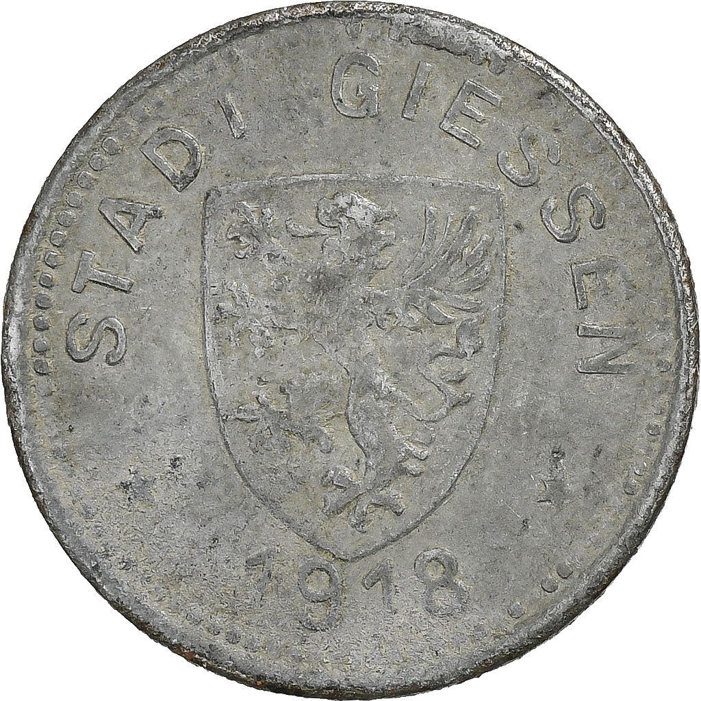 Germany, Stadt Giessen, 10 Pfennig, 1918, , Zinc