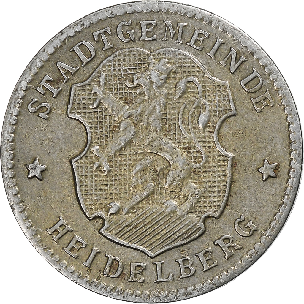 Germany, Stadt Heidelberg, 10 Pfennig, Undated (1919-1920), , Iron