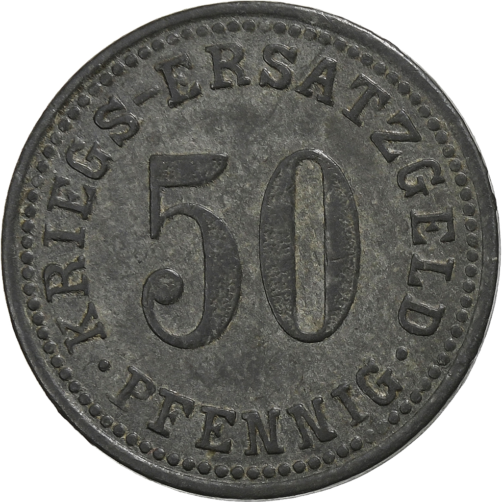 Germany, Stadt Wertheim am Main, 50 Pfennig, Undated (1917), , Zinc