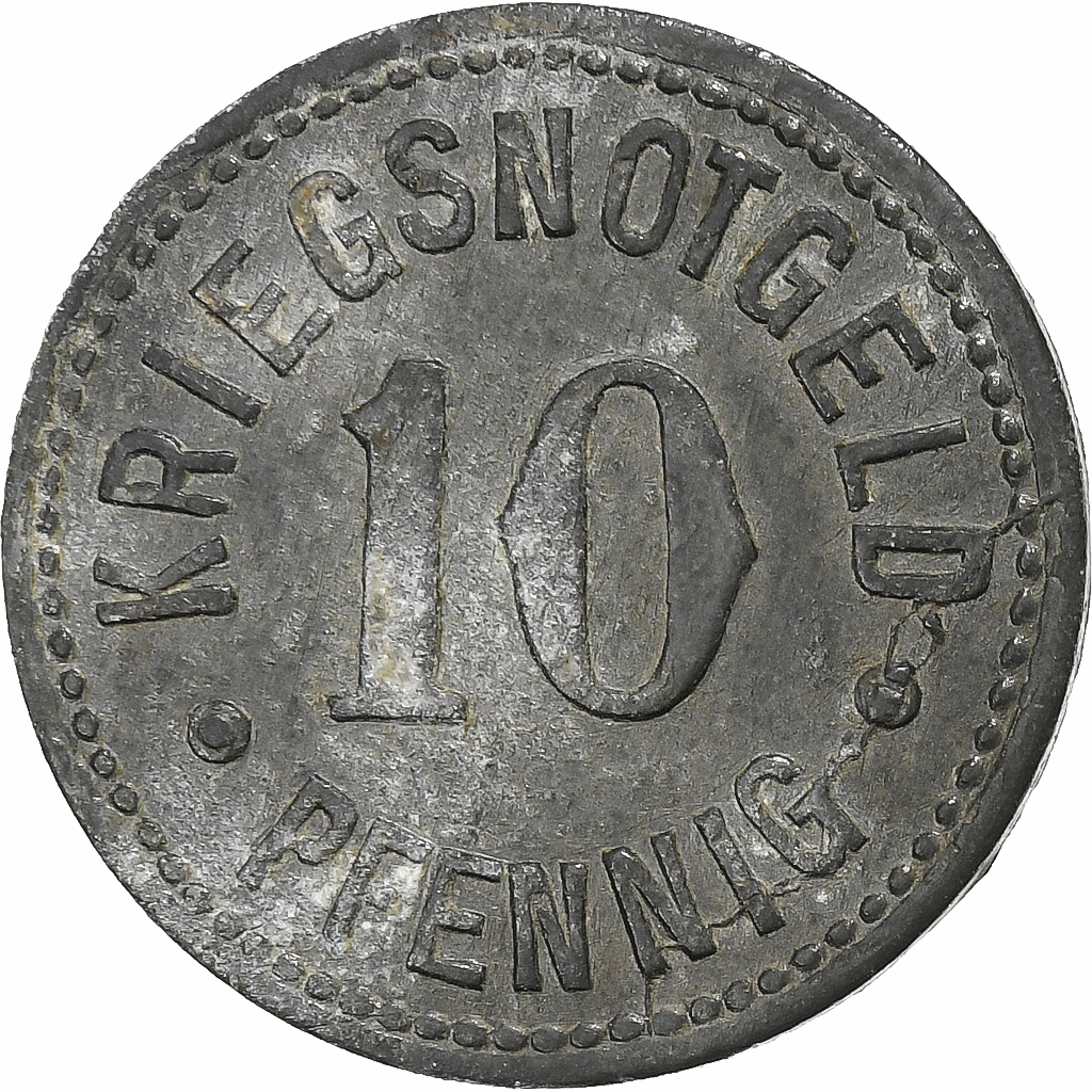 Germany, Stadt Trossingen, 10 Pfennig, 1918, , Zinc