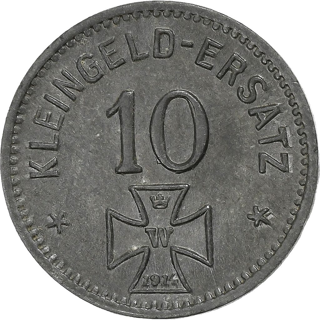 Germany, Stadt Waldsee, 10 Pfennig, 1918, , Zinc