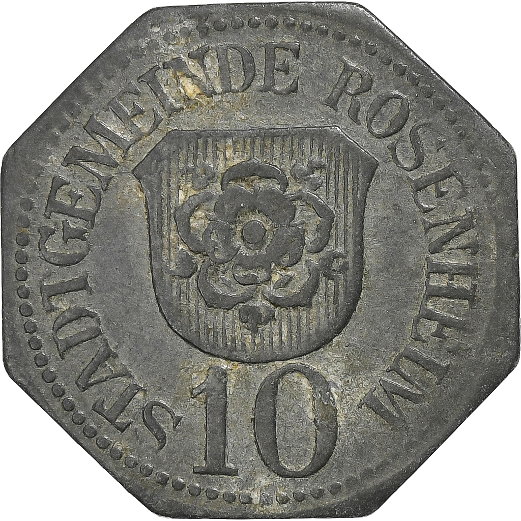 Germany, Stadt Rosenheim, 10 Pfennig, Undated (1917), , Zinc