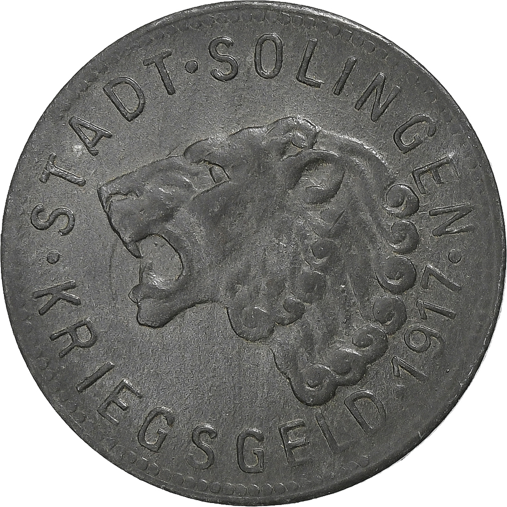 Germany, Stadt Solingen, 50 Pfennig, 1917, , Zinc