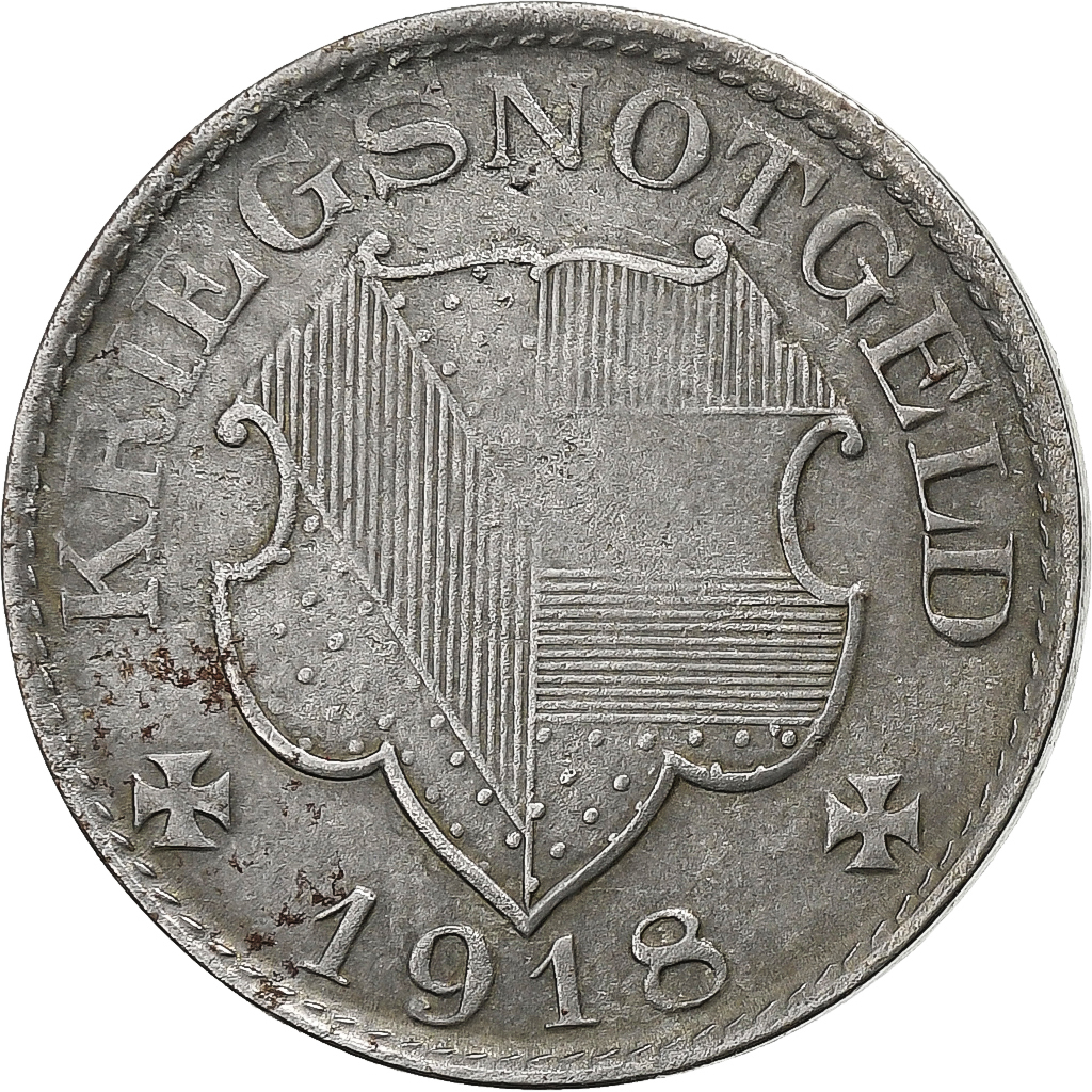 Germany, Stadt Pforzheim, 10 Pfennig, 1918, , Iron