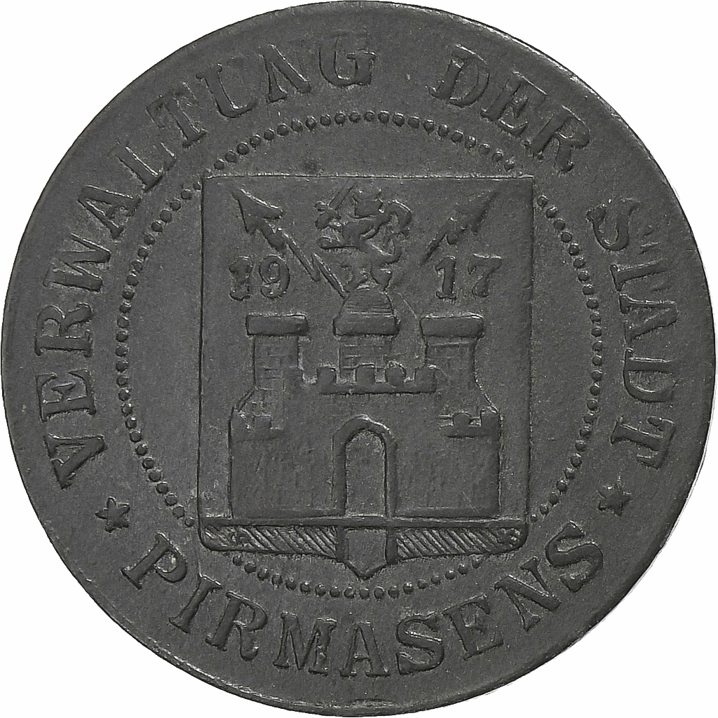 Germany, Stadt Pirmasens, 5 Pfennig, 1917, , Zinc