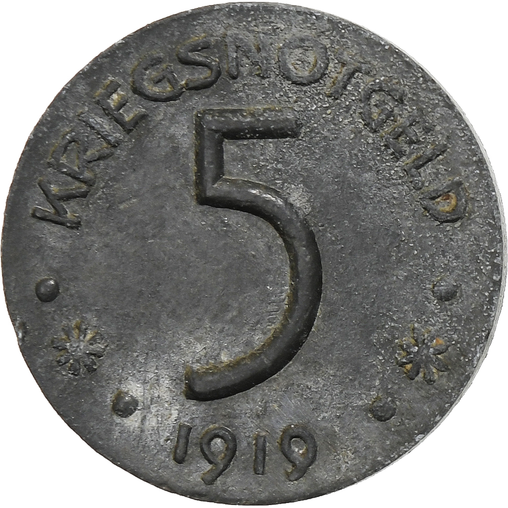 Germany, Stadt Hersfeld, 5 Pfennig, 1919, , Zinc