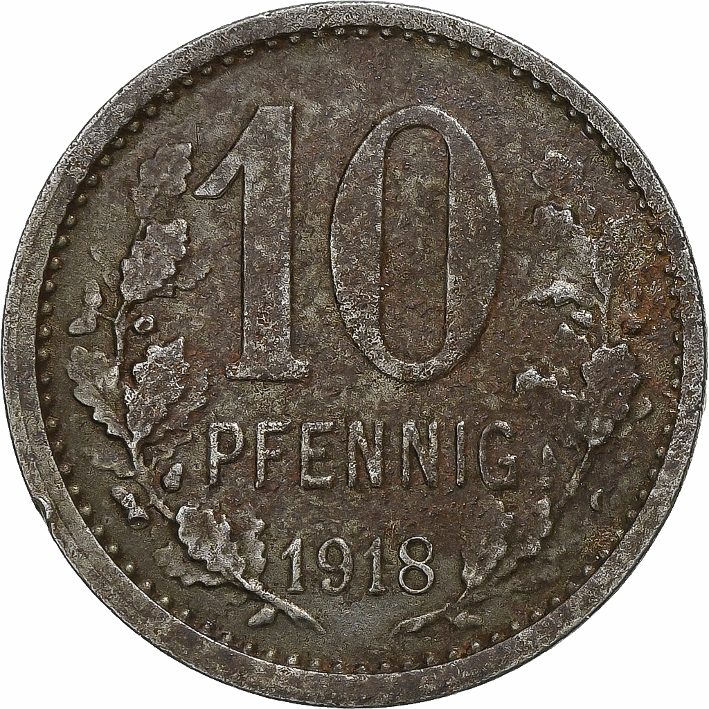 Germany, Stadt Iserlohn, 10 Pfennig, 1918, , Iron