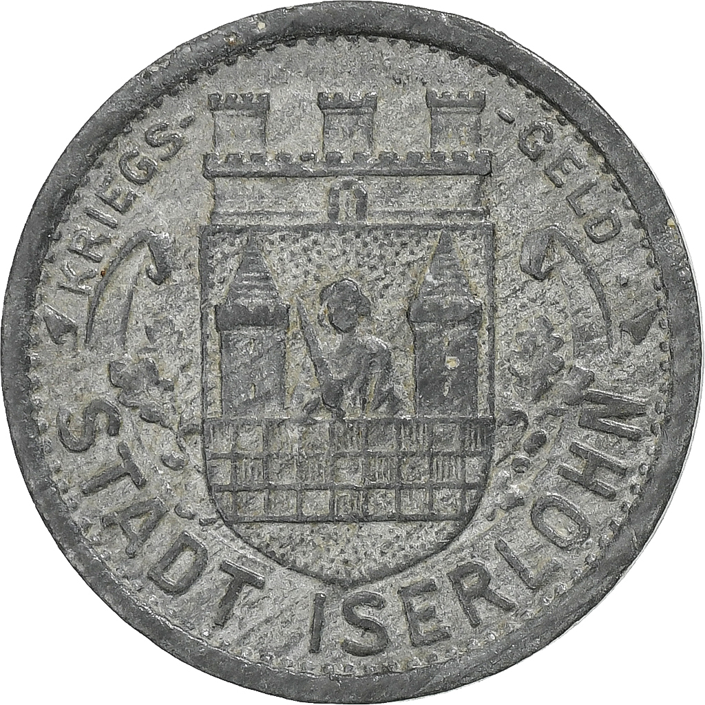 Germany, Stadt Iserlohn, 10 Pfennig, 1917, , Zinc