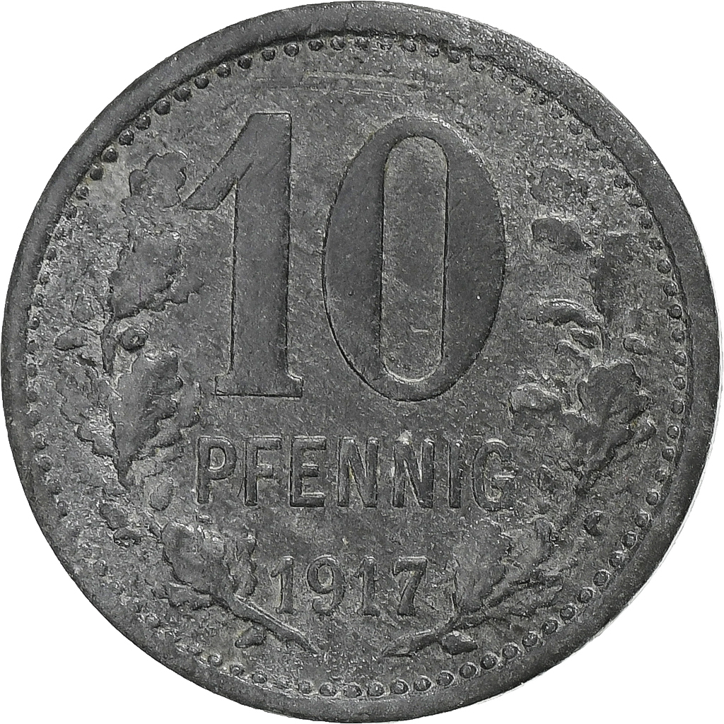 Germany, Stadt Iserlohn, 10 Pfennig, 1917, , Zinc