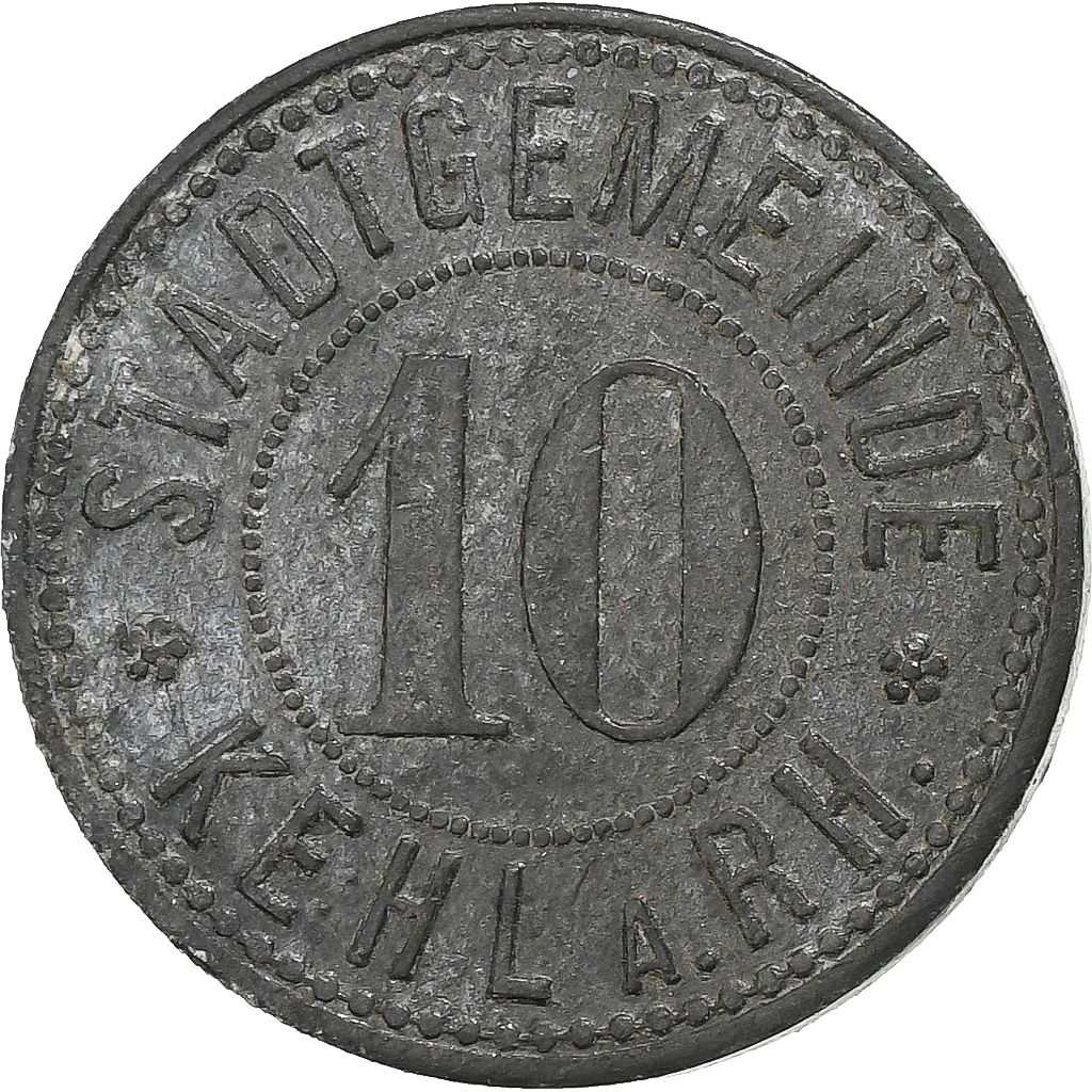 Germany, Stadt Kehl am Rhein, 10 Pfennig, undated (1917-1919), , Zinc