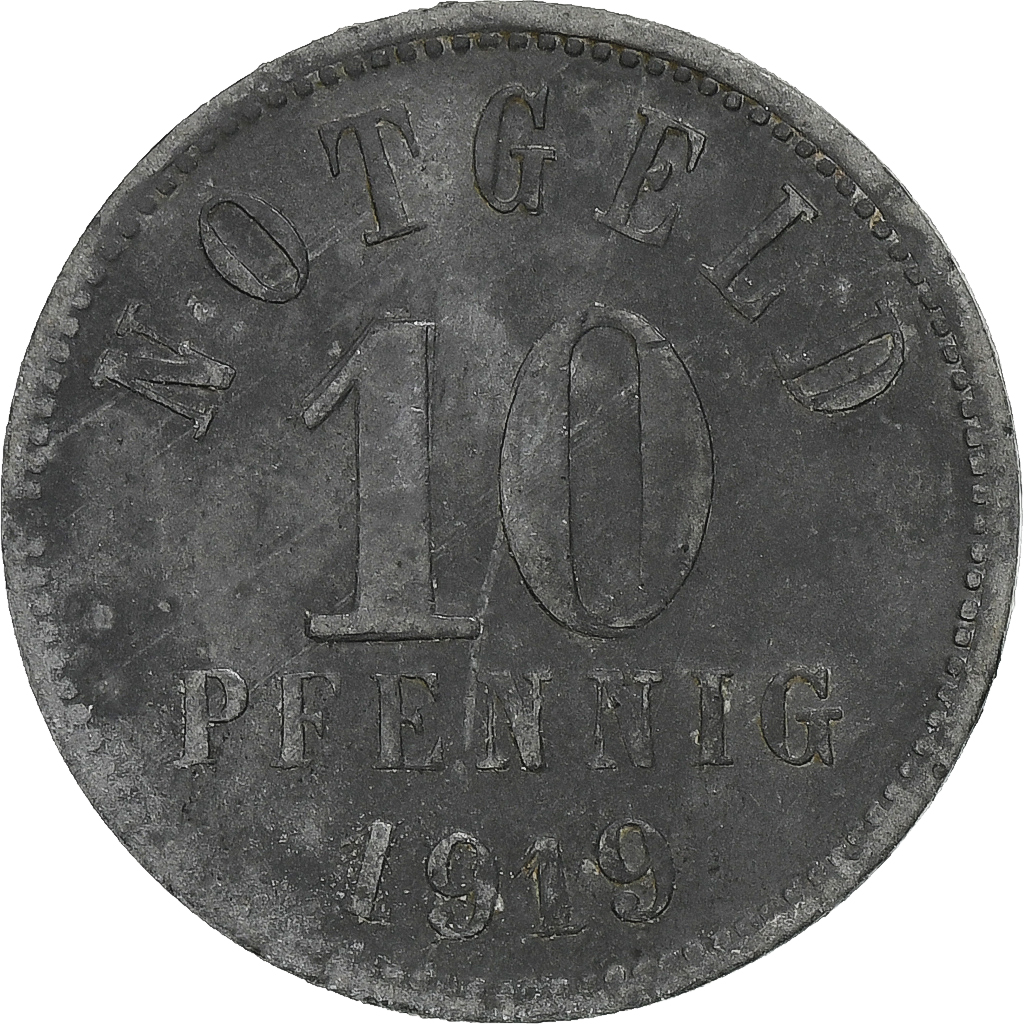 Germany, Stadt Bad Kissingen, 10 Pfennig, 1919, , Zinc