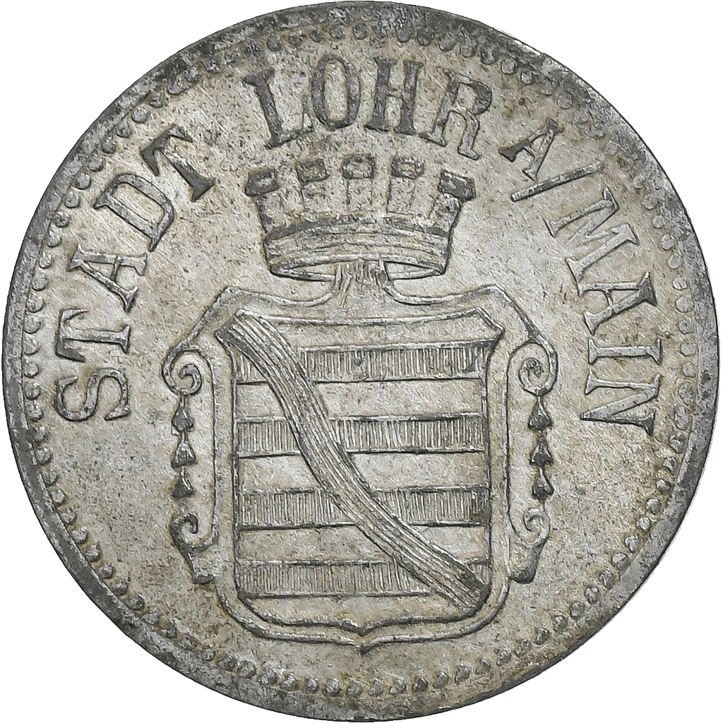 Germany, Stadt Lohr am Main, 10 Pfennig, 1918, , Zinc