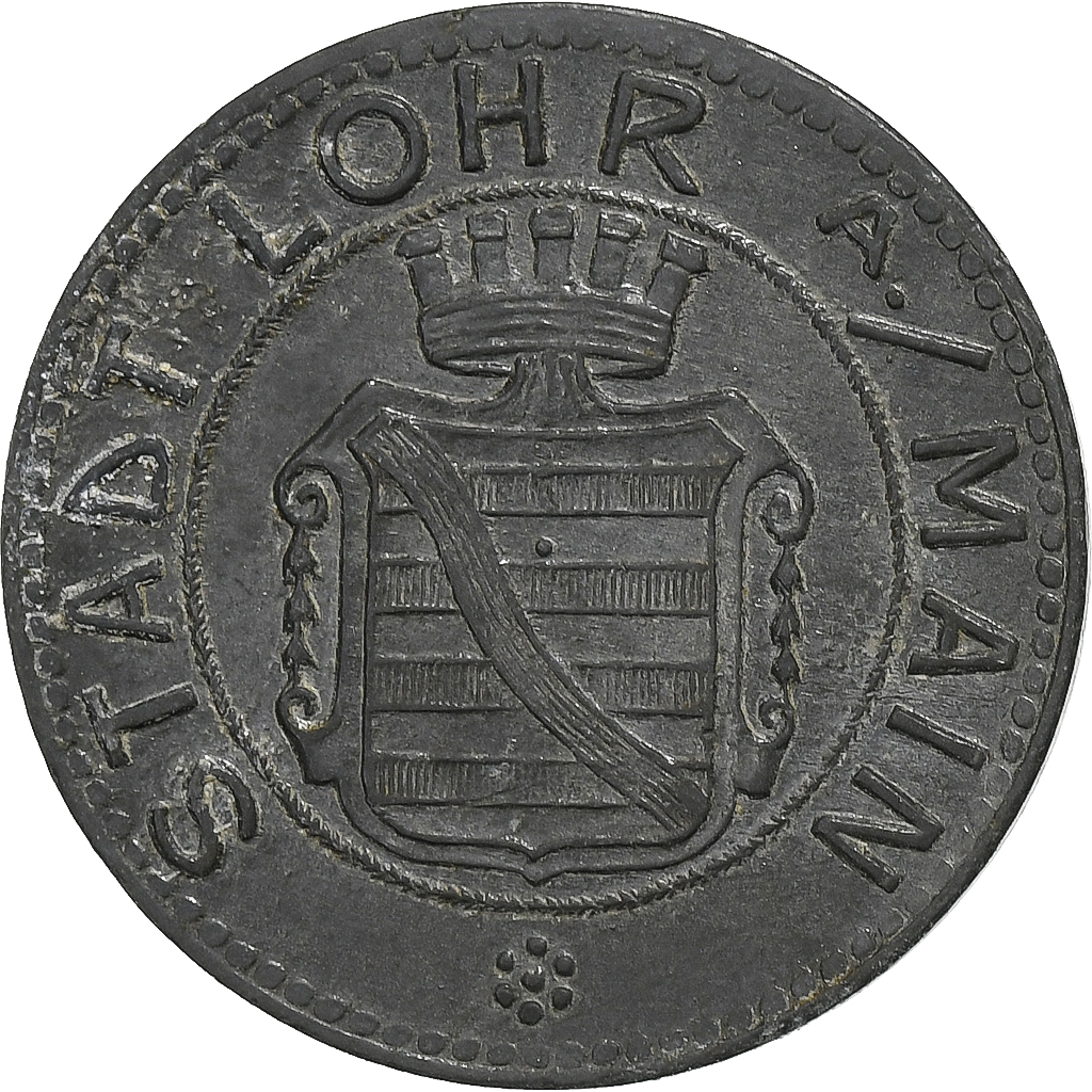Germany, Stadt Lohr am Main, 10 Pfennig, 1919, , Zinc