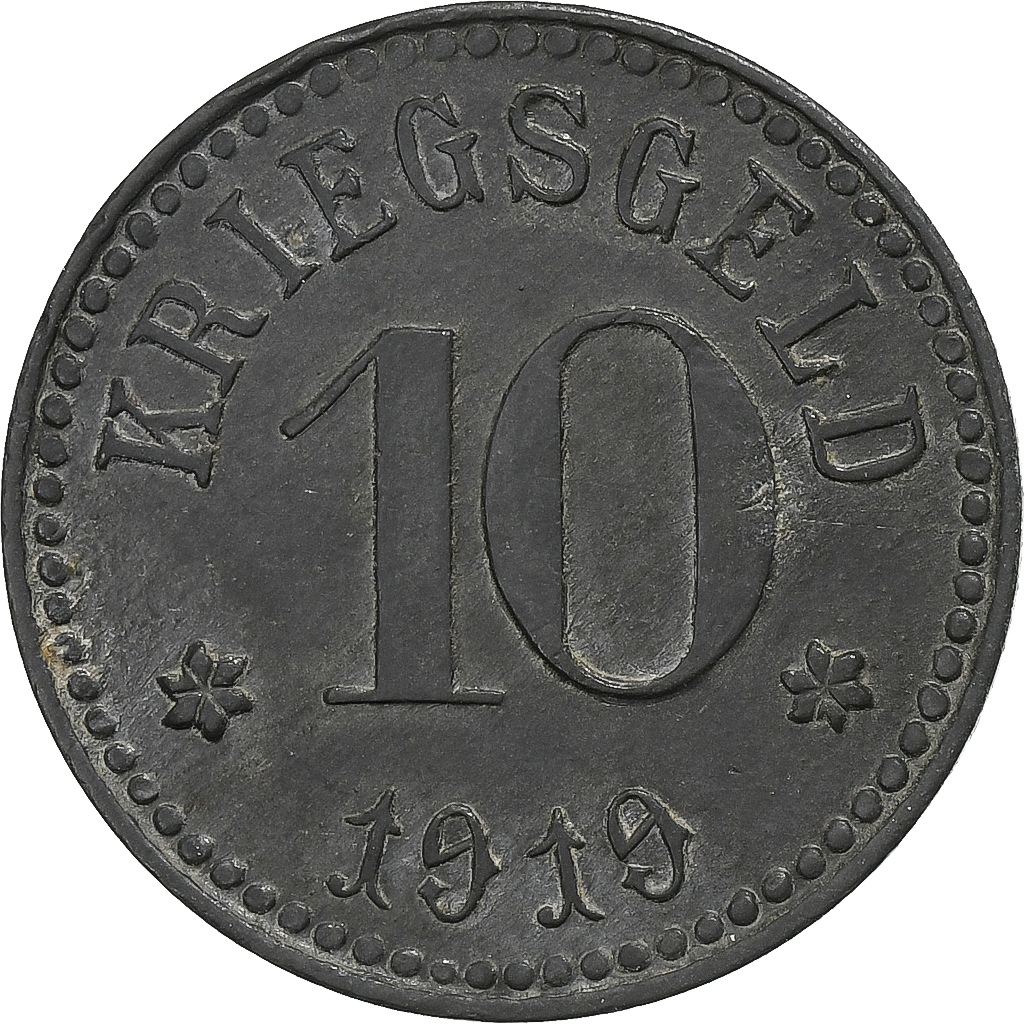 Germany, Stadt Lohr am Main, 10 Pfennig, 1919, , Zinc