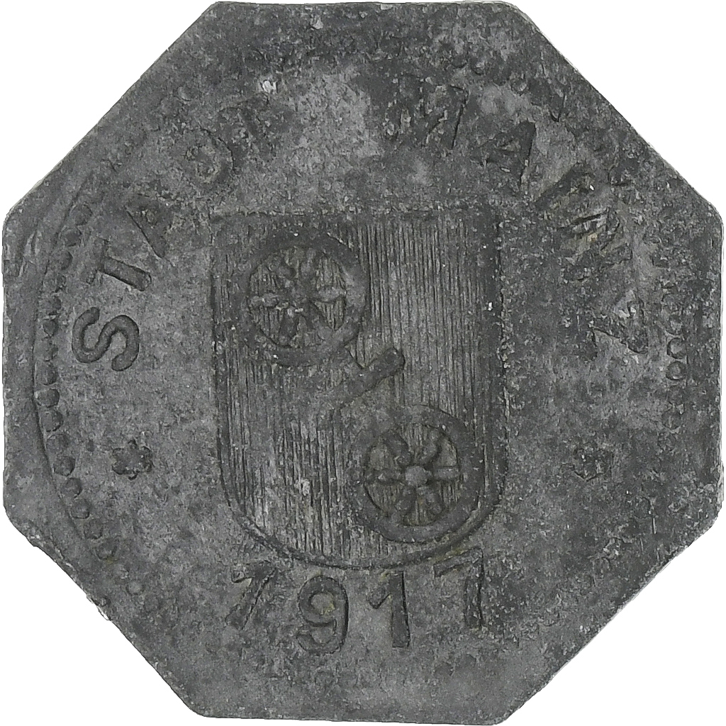 Germany, Stadt Mainz, 5 Pfennig, 1917, , Zinc