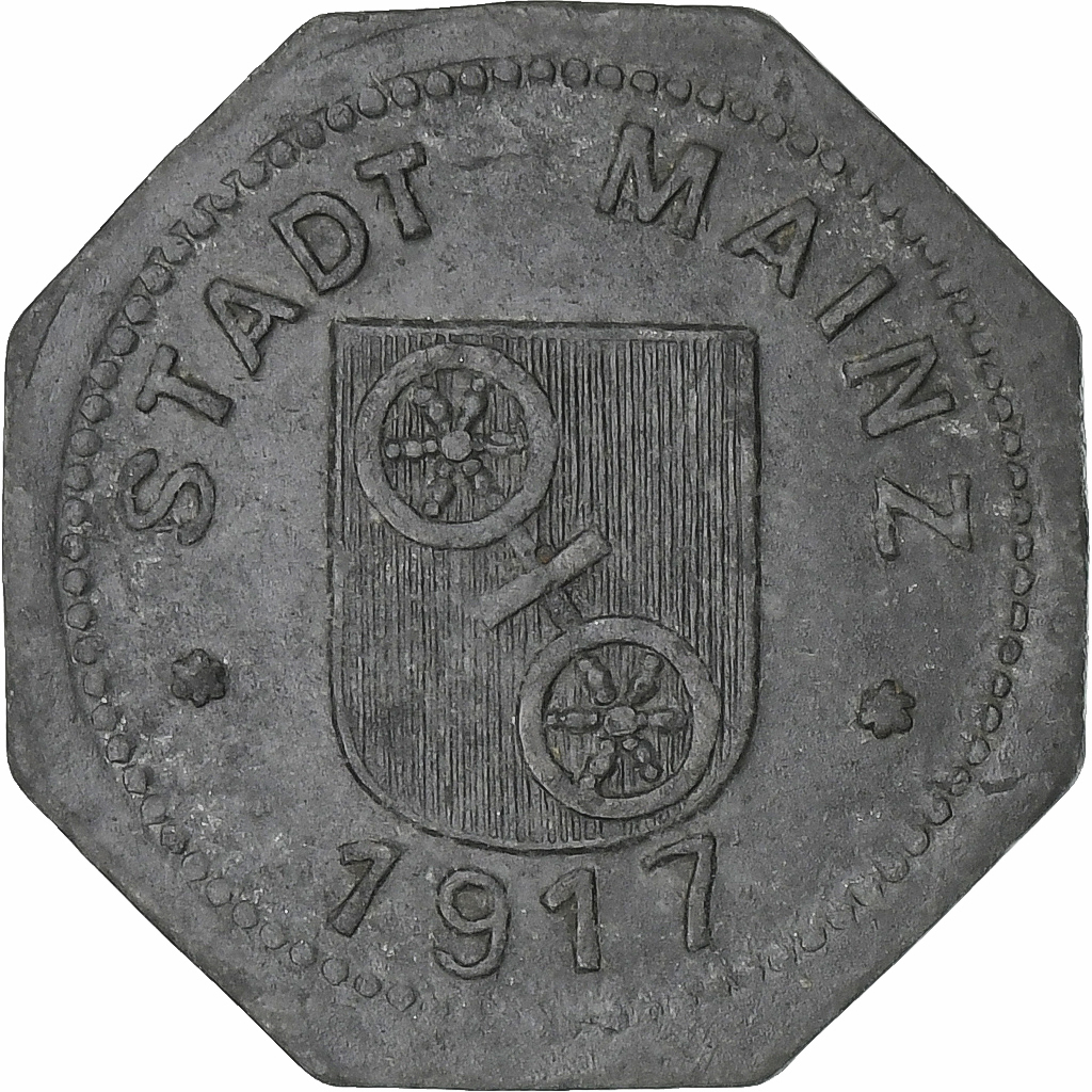 Germany, Stadt Mainz, 5 Pfennig, 1917, , Zinc