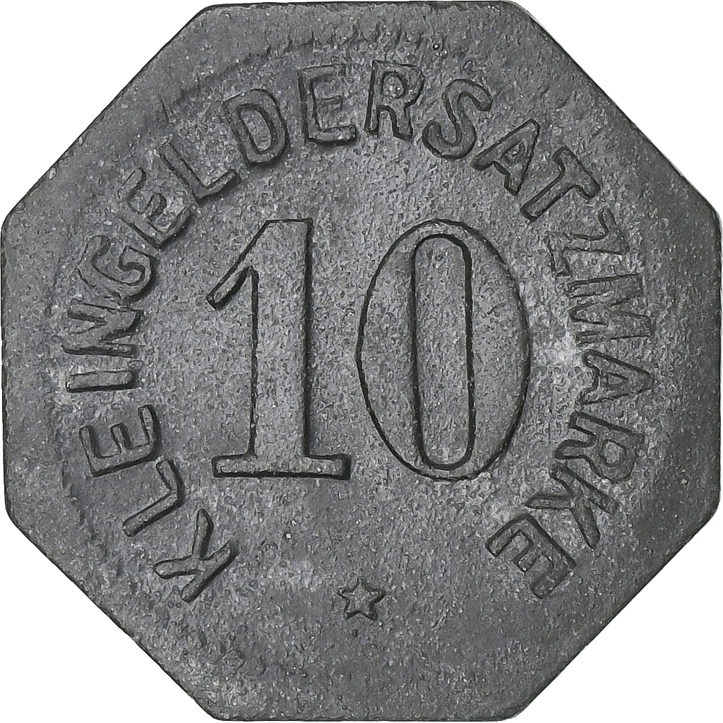 Germany, Stadt Mainz, 10 Pfennig, 1917, , Zinc
